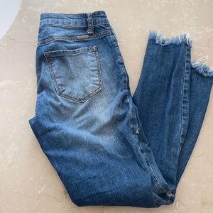 KanCan Distressed Womens Jeans Medium Wash